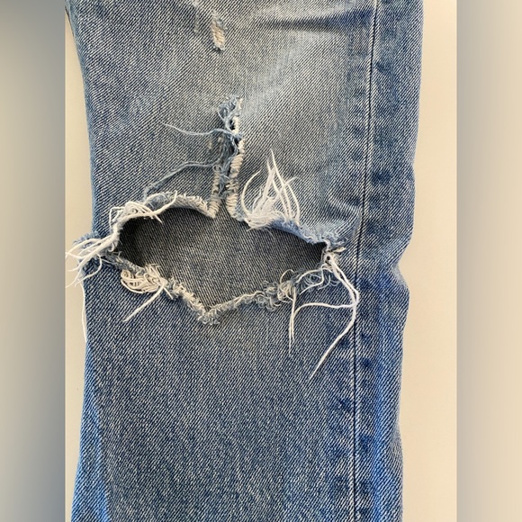 Women’s Levi 501 skinny jeans size 25, distressed, ankle length - Picture 3 of 7